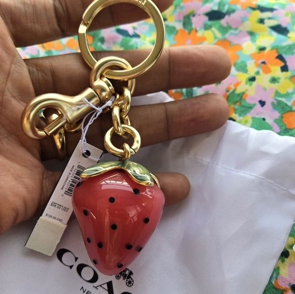 Coach x Observed by Us Strawberry Bag Charm - Picture 2 of 4